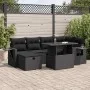 Set de sofás de jardín 7 pzas con cojines ratán sintético negro von , Gartensets - Ref: Foro24-3327855, Preis: 540,79 €, Raba...