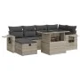 Set de sofás de jardín 7 pzas con cojines ratán PE gris claro by , Garden sets - Ref: Foro24-3327862, Price: 532,21 €, Discou...