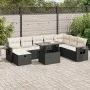 Set de sofás de jardín con cojines 9 pzas ratán sintético negro by , Garden sets - Ref: Foro24-3327876, Price: 576,65 €, Disc...