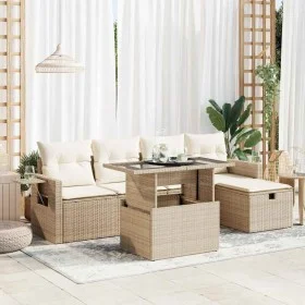 Juego de sofás jardín con cojines 6 pzas ratán sintético beige von , Gartensets - Ref: Foro24-3327848, Preis: 532,62 €, Rabat...
