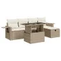 Juego de sofás jardín con cojines 6 pzas ratán sintético beige by , Garden sets - Ref: Foro24-3327848, Price: 532,62 €, Disco...