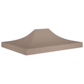 Techo de carpa para celebraciones gris taupe 4x3 m 270 g/m²