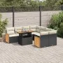 Set sofás jardín y cojines 9 pzas ratán sintético acacia negro von , Gartensets - Ref: Foro24-3327689, Preis: 592,33 €, Rabat...