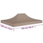 Zeltdach für Feiern taupegrau 4x3 m 270 g/m² von vidaXL, Abdeckungen für Zelte und Pavillons - Ref: Foro24-315356, Preis: 31,...