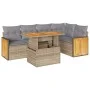 Set sofás jardín y cojines 6 pzas ratán sintético acacia beige von , Gartensets - Ref: Foro24-3327713, Preis: 449,62 €, Rabat...