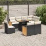 Set sofás jardín y cojines 9 pzas ratán sintético acacia negro von , Gartensets - Ref: Foro24-3327724, Preis: 627,60 €, Rabat...