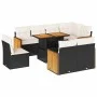 Set sofás jardín y cojines 9 pzas ratán sintético acacia negro von , Gartensets - Ref: Foro24-3327724, Preis: 627,60 €, Rabat...