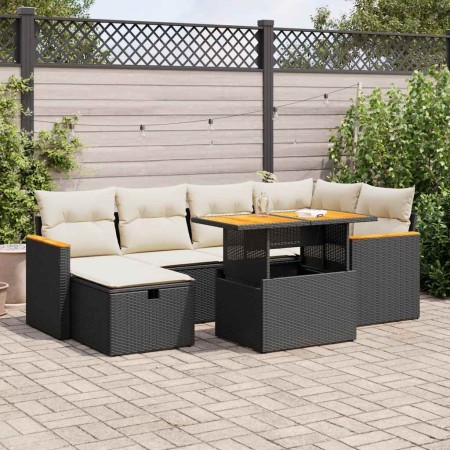 Set de sofás de jardín y cojines 8 piezas ratán sintético negro von , Gartensets - Ref: Foro24-3328113, Preis: 458,93 €, Raba...