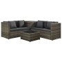 4-piece garden furniture set and gray synthetic rattan cushions by vidaXL, Garden sets - Ref: Foro24-313130, Price: 571,86 €,...