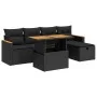 Set de sofás de jardín 6 piezas y cojines ratán sintético negro by , Garden sets - Ref: Foro24-3328105, Price: 414,59 €, Disc...