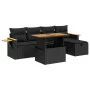 Set de sofás de jardín 6 piezas y cojines ratán sintético negro von , Gartensets - Ref: Foro24-3328126, Preis: 446,60 €, Raba...