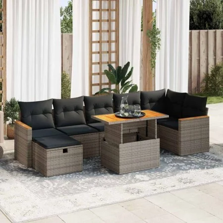 Juego de sofás jardín con cojines 5 pzas ratán sintético gris by , Garden sets - Ref: Foro24-3328124, Price: 515,59 €, Discou...