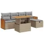 Juego de sofás jardín con cojines 6 pzas ratán sintético beige by , Garden sets - Ref: Foro24-3328151, Price: 418,47 €, Disco...
