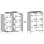 Aparador acero blanco 68x39x101,5 cm de , Aparadores - Ref: Foro24-851225, Precio: 128,82 €, Descuento: %