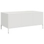 Mesa de centro acero laminado en frío blanco 101,5x50x43,5 cm by , Coffee table - Ref: Foro24-851273, Price: 111,57 €, Discou...