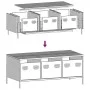 Mesa de centro acero laminado en frío blanco 101,5x50x43,5 cm von , Couchtisch - Ref: Foro24-851273, Preis: 110,55 €, Rabatt: %