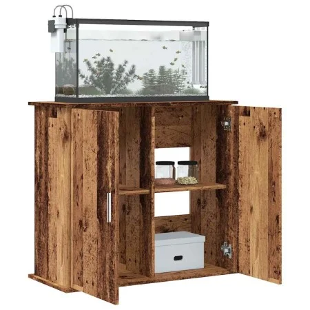 Soporte para acuario madera ingeniería envejecida 81x36x73 cm de , Soportes para acuarios - Ref: Foro24-857284, Precio: 110,0...