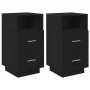 Mesillas de noche 2 uds con 2 cajones negro 36x36x68 cm von , Nachttische - Ref: Foro24-858581, Preis: 103,10 €, Rabatt: %