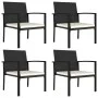 Sillas de comedor de jardín 4 unidades ratán sintético negro de vidaXL, Sillas de jardín - Ref: Foro24-315111, Precio: 129,97...