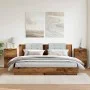 Mesitas de noche 2 uds madera ingeniería envejecida 40x36x65 cm by , Nightstands - Ref: Foro24-856933, Price: 97,88 €, Discou...