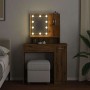 Tocador con luces LED roble artisan 86,5x35x136 cm by , Tables - Ref: Foro24-857024, Price: 122,36 €, Discount: %