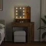 Tocador con luces LED roble artisan 86,5x35x136 cm by , Tables - Ref: Foro24-857024, Price: 120,49 €, Discount: %
