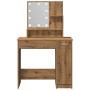 Tocador con luces LED roble artisan 86,5x35x136 cm by , Tables - Ref: Foro24-857024, Price: 122,36 €, Discount: %