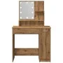 Tocador con luces LED roble artisan 86,5x35x136 cm by , Tables - Ref: Foro24-857024, Price: 120,49 €, Discount: %