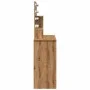Tocador con luces LED roble artisan 86,5x35x136 cm by , Tables - Ref: Foro24-857024, Price: 120,49 €, Discount: %