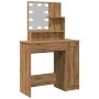 Tocador con luces LED roble artisan 86,5x35x136 cm by , Tables - Ref: Foro24-857024, Price: 120,49 €, Discount: %