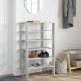 Mueble zapatero madera contrachapada gris hormigón 61x32x105 cm de , Zapateros y organizadores de calzado - Ref: Foro24-85986...