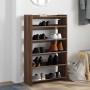 Mueble zapatero madera contrachapada marrón roble 60x25x100 cm by , Shoe racks and shoe organizers - Ref: Foro24-859875, Pric...