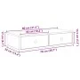 Estante de pared con cajones de madera contrachapada negro de , Estantes y estanterías - Ref: Foro24-859951, Precio: 57,83 €,...