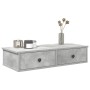 Estante de pared con cajones madera contrachapada gris hormigón von , Regale und Regale - Ref: Foro24-859953, Preis: 53,60 €,...