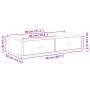 Estante de pared con cajones madera contrachapada gris hormigón von , Regale und Regale - Ref: Foro24-859953, Preis: 51,45 €,...