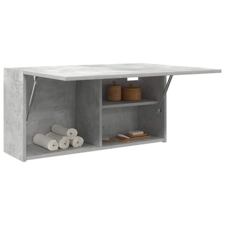 Mueble de pared baño madera ingeniería gris hormigón 80x25x40cm von , Badezimmerwaschtische - Ref: Foro24-860088, Preis: 55,8...