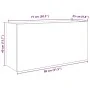 Mueble de pared baño madera ingeniería gris hormigón 80x25x40cm von , Badezimmerwaschtische - Ref: Foro24-860088, Preis: 59,7...