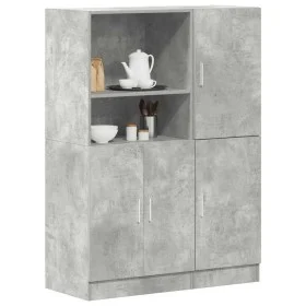 Set de muebles de cocina 2 pzas madera ingeniería gris hormigón by , Shelves and shelves - Ref: Foro24-3324145, Price: 184,30...