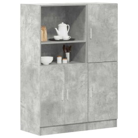 Set de muebles de cocina 2 pzas madera ingeniería gris hormigón von , Regale und Regale - Ref: Foro24-3324145, Preis: 187,66 ...