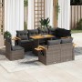 Set sofás jardín y cojines 9 pzas ratán sintético acacia gris von , Gartensets - Ref: Foro24-3327616, Preis: 651,22 €, Rabatt: %