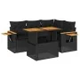 Set sofás jardín y cojines 5 pzas ratán sintético acacia negro von , Gartensets - Ref: Foro24-3327590, Preis: 412,27 €, Rabat...