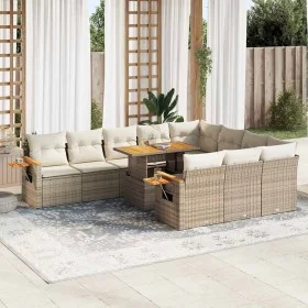 Set sofás jardín y cojines 11 pzas ratán sintético acacia beige von , Gartensets - Ref: Foro24-3327649, Preis: 863,86 €, Raba...