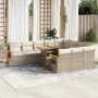Set sofás jardín y cojines 11 pzas ratán sintético acacia beige de , Conjuntos de jardín - Ref: Foro24-3327649, Precio: 864,8...