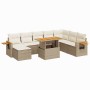 Set sofás jardín y cojines 9 pzas ratán sintético acacia beige von , Gartensets - Ref: Foro24-3327635, Preis: 651,04 €, Rabat...