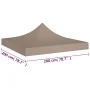 Taupe grau 2x2 m 270 g/m² Festzeltüberdachung von vidaXL, Abdeckungen für Zelte und Pavillons - Ref: Foro24-315343, Preis: 26...