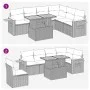 Set sofás jardín y cojines 7 pzas ratán sintético acacia gris by , Garden sets - Ref: Foro24-3327609, Price: 483,35 €, Discou...