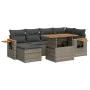 Set sofás jardín y cojines 7 pzas ratán sintético acacia gris by , Garden sets - Ref: Foro24-3327623, Price: 476,87 €, Discou...