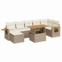 Set sofás jardín y cojines 8 pzas ratán sintético acacia beige by , Garden sets - Ref: Foro24-3327628, Price: 602,57 €, Disco...