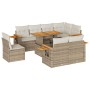 Set sofás jardín y cojines 9 pzas ratán sintético acacia beige by , Garden sets - Ref: Foro24-3327614, Price: 745,80 €, Disco...