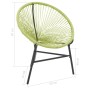 Silla redonda Acapulco ratán sintético verde